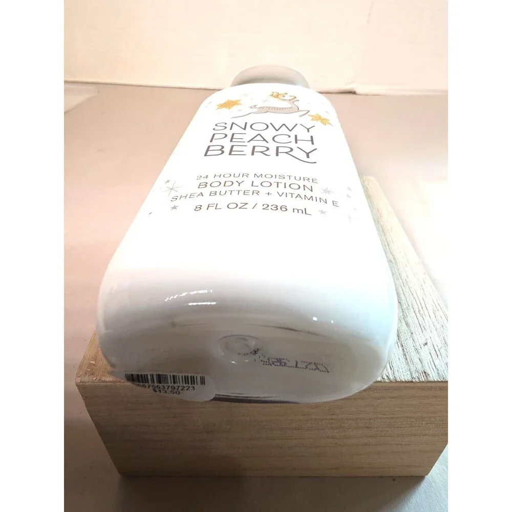 New Bath and & Body works Snowy Peach Berry Body Lotion 8oz